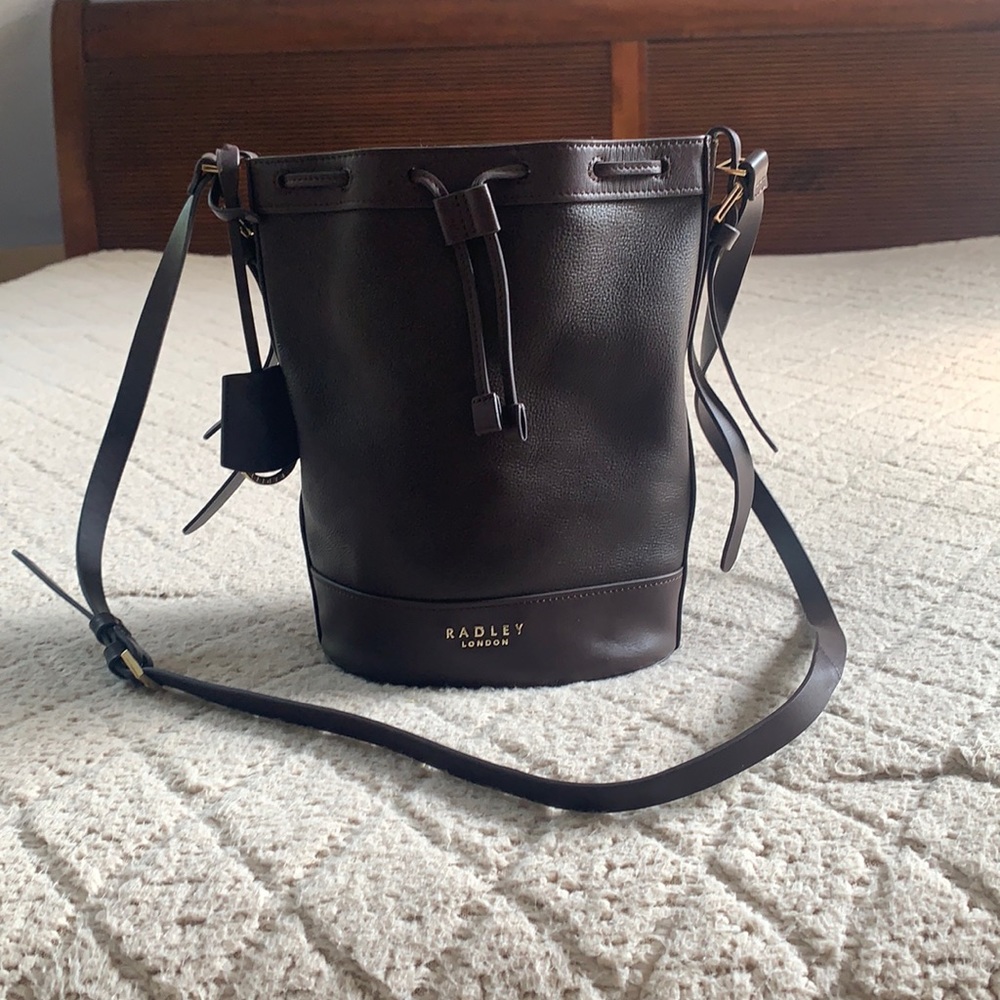 Women’s Radley London Brown Leather Crossbody Bucket Handbag